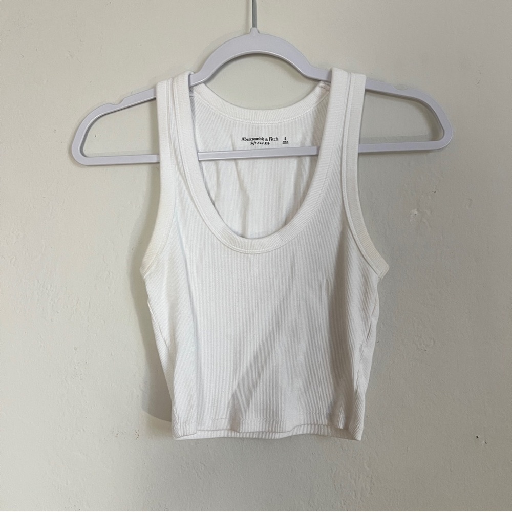 Abercombie & Fitch Women’s Soft A&F Rib Tank Top White Size Small